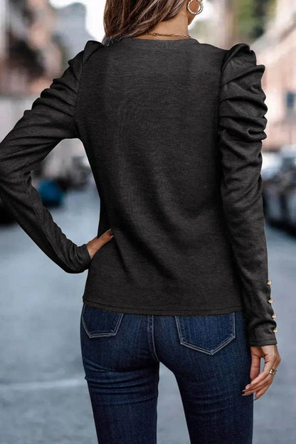 Round Neck Puff Sleeve Sleeve Blouse Trendsi 403c403b-6349-425d-9fd9-beab38398052-Max