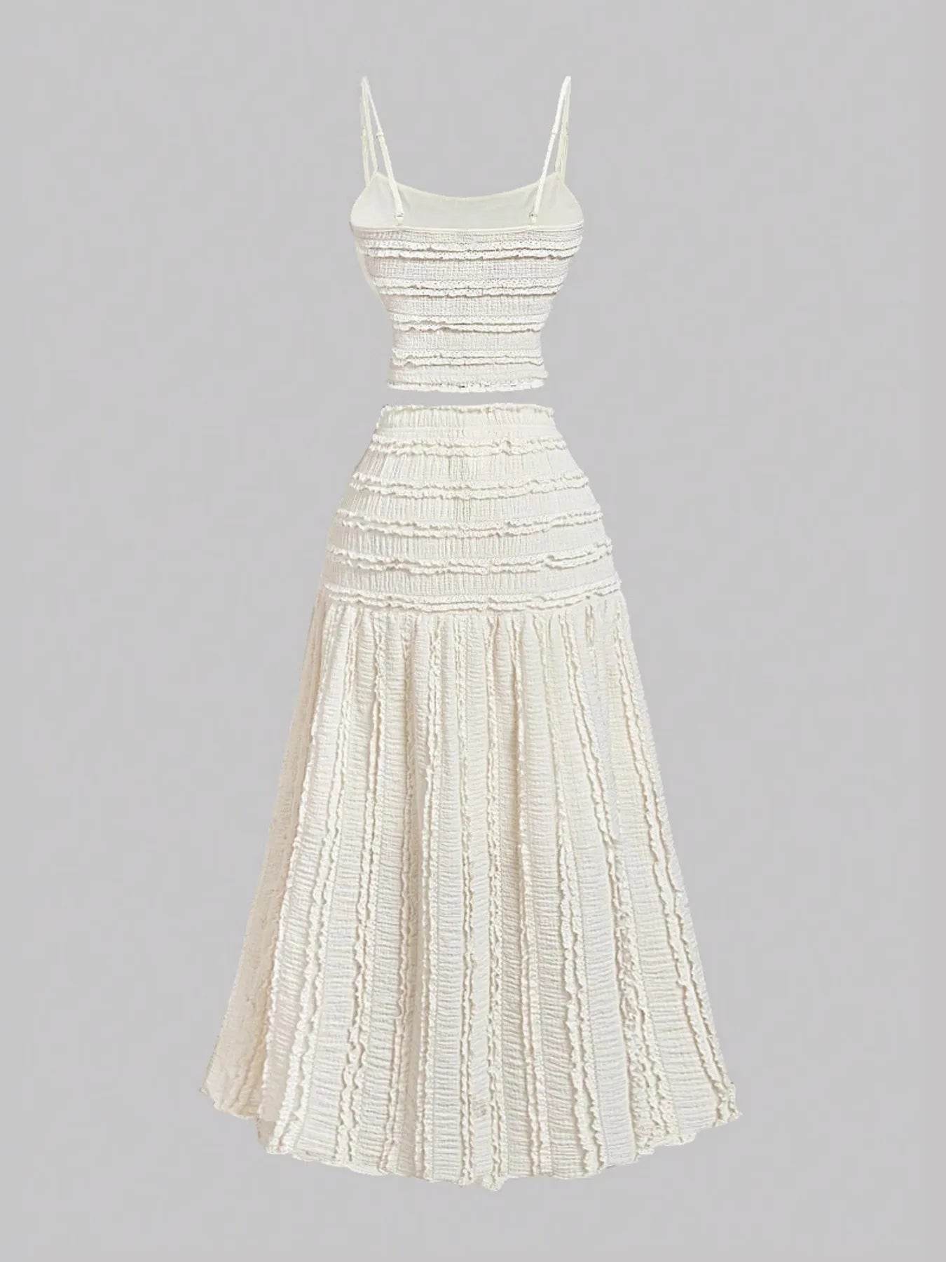 Frill Scoop Neck Cami and Skirt Set Trendsi 40adda3a2265426389f30c868e5e84ca-Max-Origin