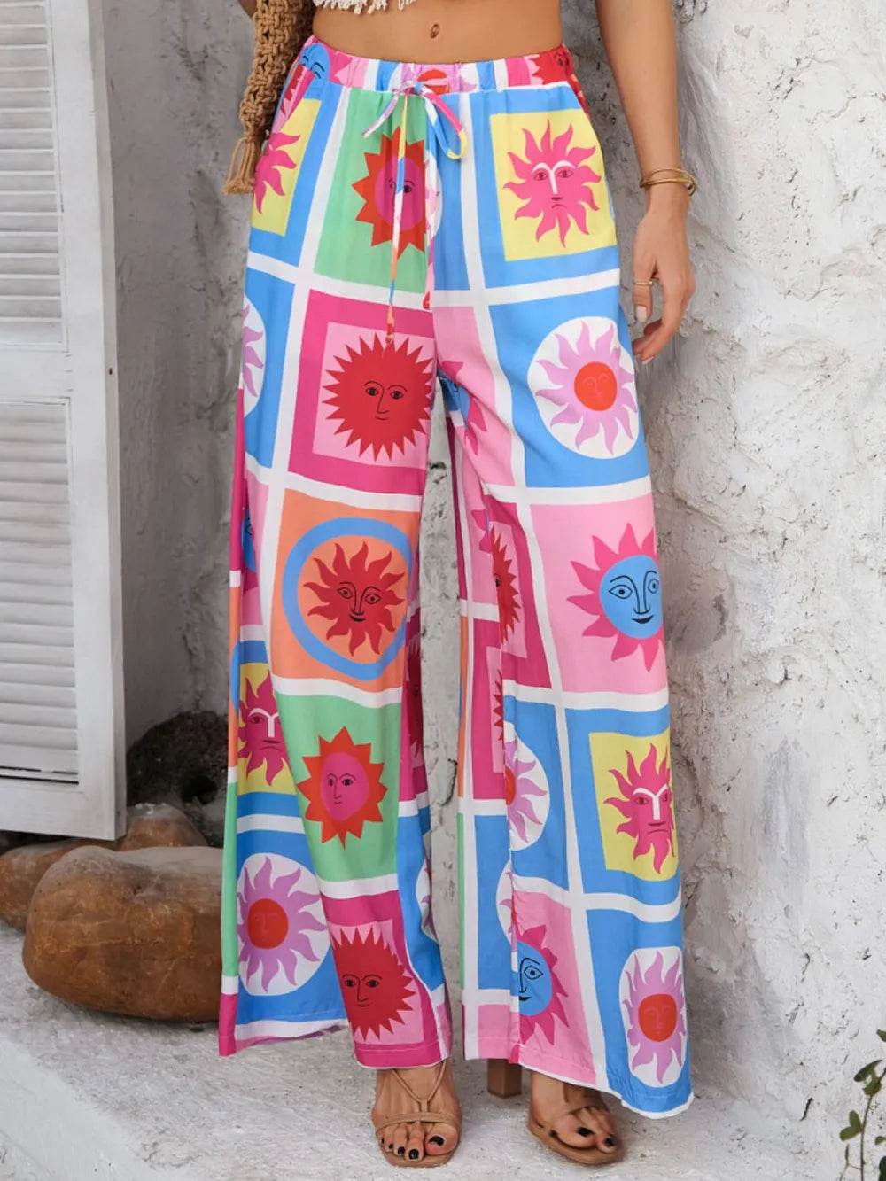 Devine Drawstring Printed Wide Leg Pants Trendsi 410c0e74-f147-49ab-acc7-6ee0cbaaa3aa-Max