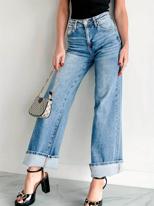 High-Waisted Wide Leg Jeans Light Blue Trendsi 4123f4f719484b14b4944633e35ce3bd-Max-Origin