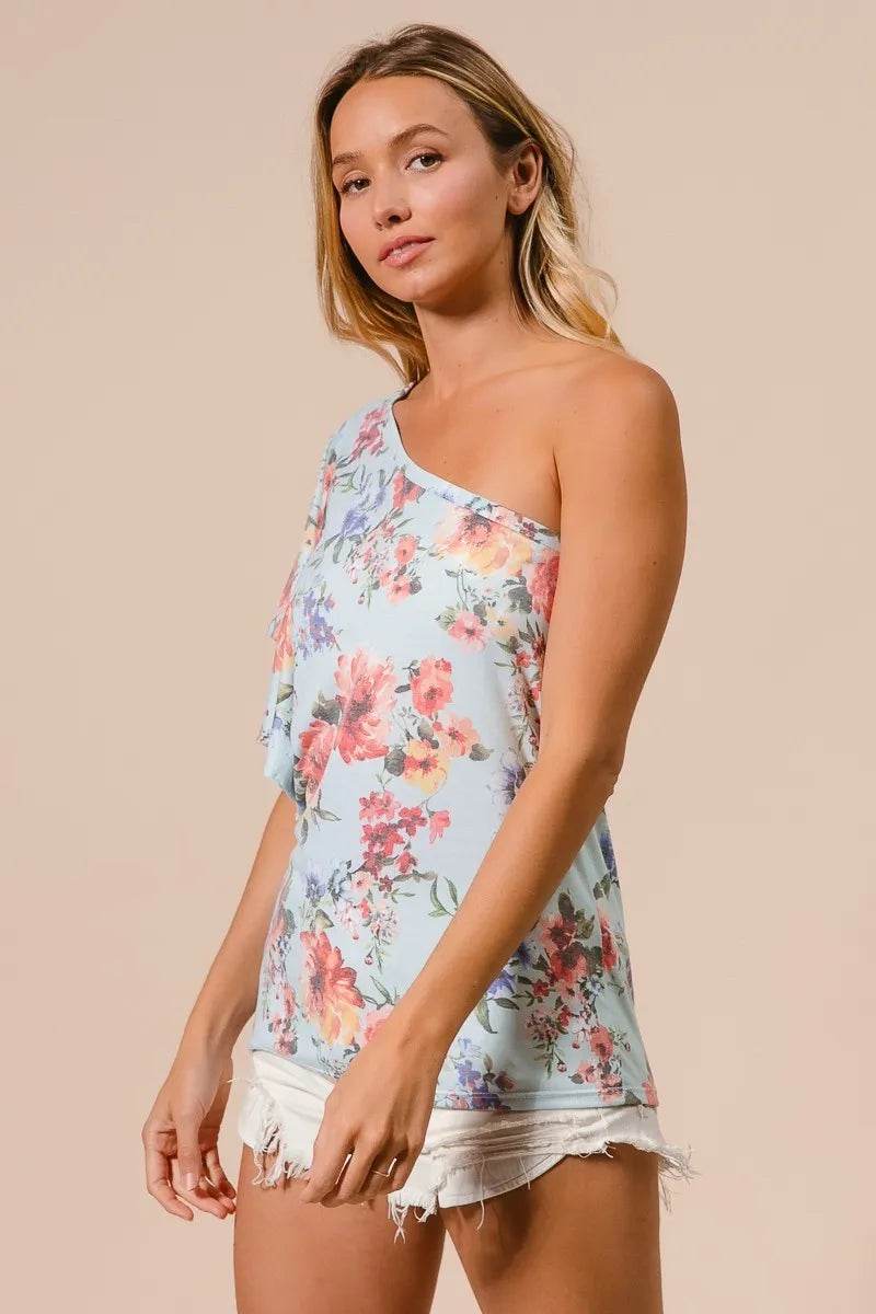 BiBi Floral Printed Jersey Knit Ruffle Sleeve Top Trendsi 4158ab4fd4c4489ea7770babe54715f1-Max-Origin