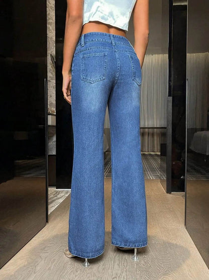Bootcut Jeans with Pockets Trendsi 417d95a9-c08c-42d4-8608-5054b48289b0-Max