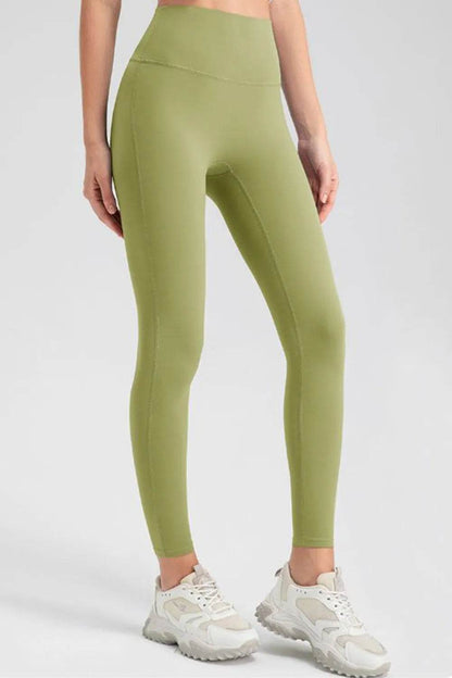 High Waist Skinny Active Pants Olive Trendsi 418c2378-0e1a-4b2c-bed5-e702d71d1f8a-Max