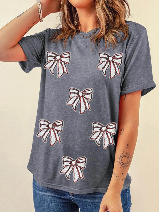 Sequin Bow Short Sleeve Tee Trendsi 420d3b4544b846eb9ac576a56ebfb2bf-Max-Origin
