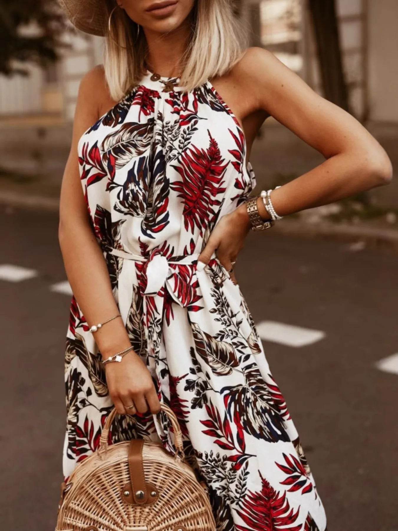 Tropical Floral Halter Neck Summer Dress White Trendsi 421f85b9-dfa1-44cb-826f-d82b3c71582d-Max-Origin