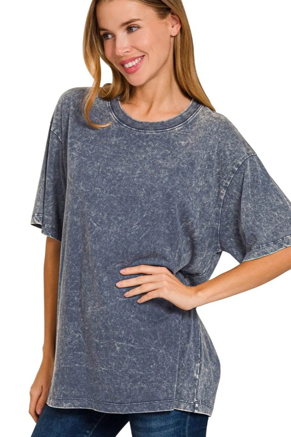 Zenana Washed Short Sleeve Top Trendsi 4234fb01-f57f-4ed5-8d11-db984d44d5e8-Max-Origin