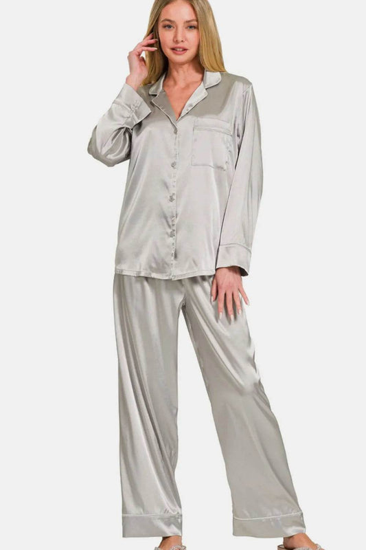 Zenana Satin Long Sleeve Shirt and Pants Pajama Set Trendsi 4283396c-6bde-4213-bb46-d4c90391fdca-Max
