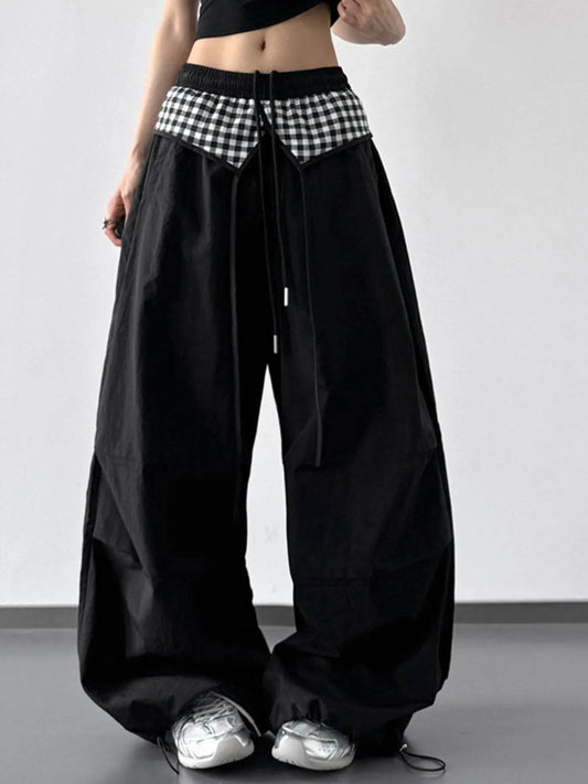 Wide Leg Pants with Checkered Detail Trendsi 4285f55b-356a-42e2-976d-e63f110dd66a-Max-Origin