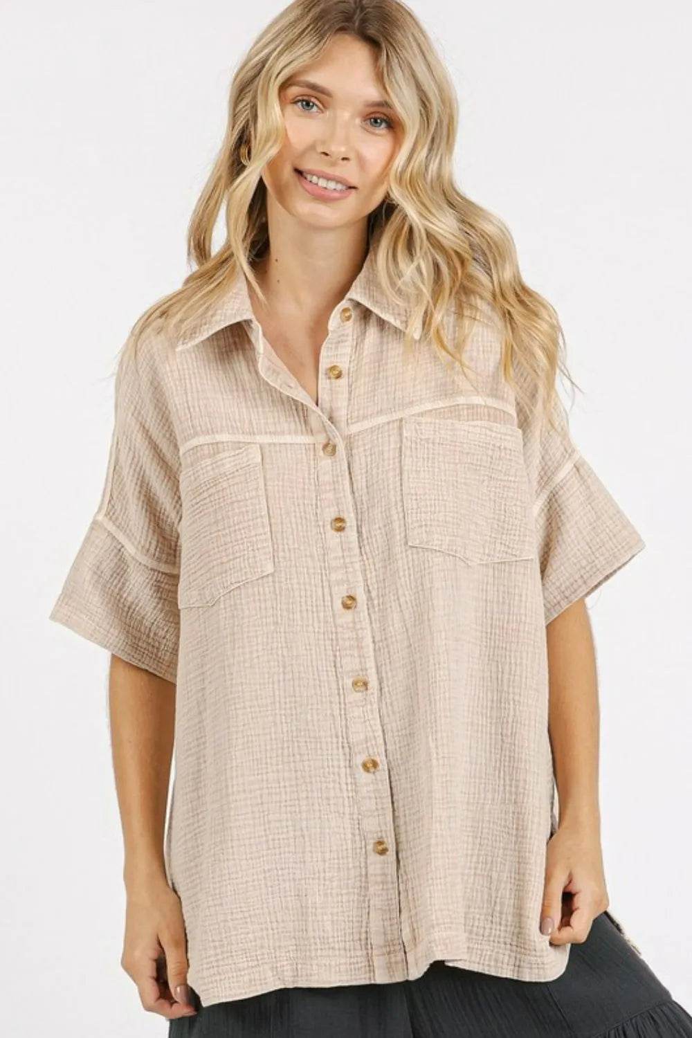 Mittoshop Mineral Wash Gauze Oversized Short Sleeve Shirt Trendsi 42ccce5f-8227-4ea7-8574-542535b6b37b-Max
