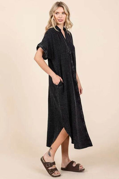 Mittoshop Mineral Wash V Neck Button Up Midi Shirt Dress Trendsi 42cf073b-d239-482c-b6e3-5f273a99128b-Max