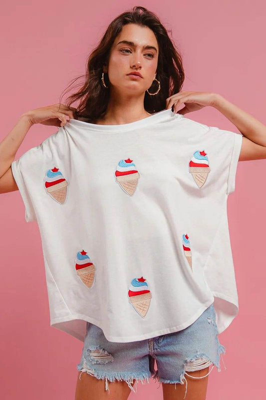BiBi Solid Terry With Fourth Of July Theme Patched Top IVORY Trendsi 42d409b98f9546aaa565e701ab54c3fe-Max-Origin