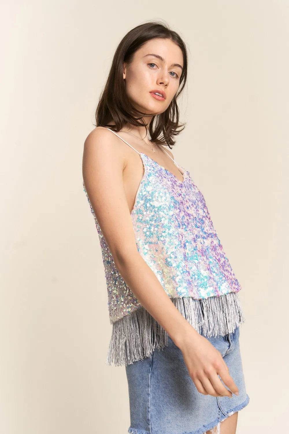 J.NNA Sequin Tassel Hem Flowy Cami Trendsi 42d91a04-f66c-409c-a404-7dcc831a6245-Max