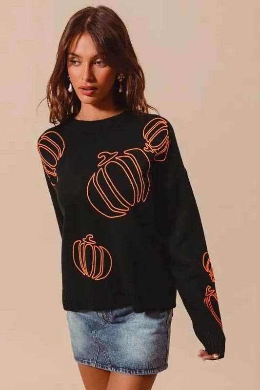 SO ME Pumpkin Embroidered Halloween Thanksgiving Sweater Trendsi 430f1d90-244a-4061-b4eb-d0fe5d368e61-Max-Origin