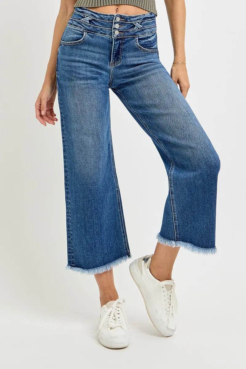 RISEN High Rise Crop Wide Leg Jeans with Wide Band Detail Trendsi 431e3f037c19468ca5915de5c66b557f-Max-Origin