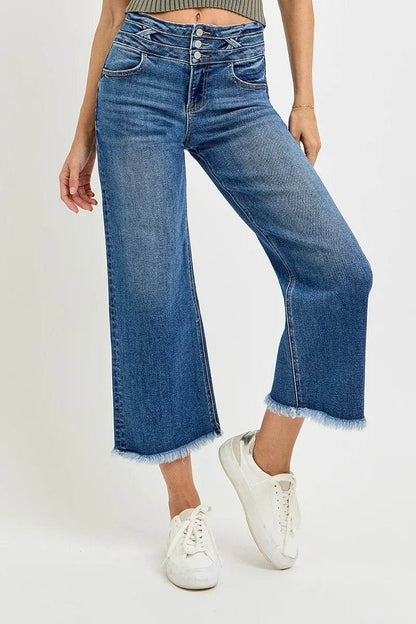 RISEN High Rise Crop Wide Leg Jeans with Wide Band Detail Trendsi 431e3f037c19468ca5915de5c66b557f-Max-Origin
