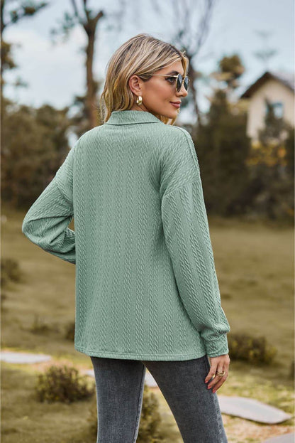 Collared Neck Long Sleeve Blouse Trendsi 43878540a2da4dc09d21d22188751c83-Max