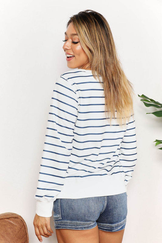 Double Take Striped Long Sleeve Round Neck Top Trendsi 43bb61c46b4e4cf8ba91442086778e4e-Max