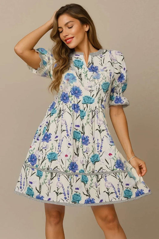 Umgee BabyDoll Floral Striped Hem Mini Dress Pastel Blue Trendsi 443ce4a1-734e-43ea-b3b0-99789aac9849-Max-Origin
