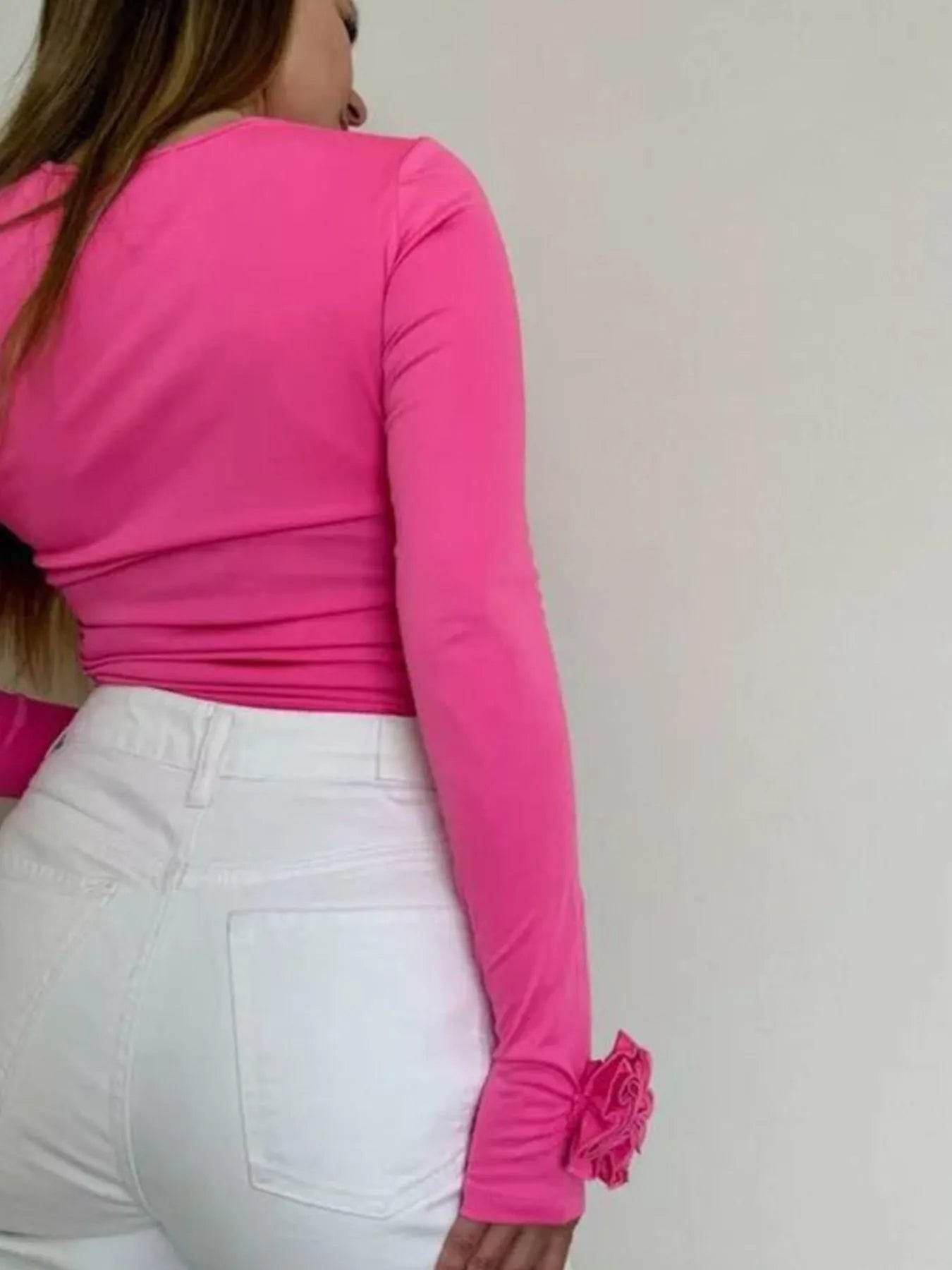 Flower Round Neck Long Sleeve T-Shirt Trendsi 444f9a95-f21c-4a77-abd0-ac8c49707ac5-Max-Origin