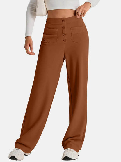 High Waist Wide Leg Pants Caramel Trendsi 44583fc5-7bf0-4827-a676-ea0b1364ac3d-Max