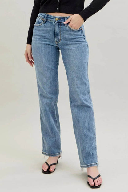 Judy Blue Frayed Hem Cell Phone Pocket Dad Jeans Medium Trendsi 44941785-e59b-4eda-8a4a-4442f4f34dd0-Max-Origin