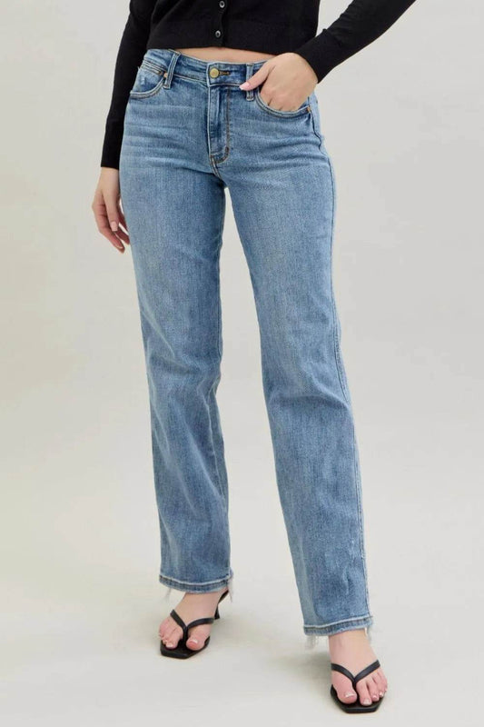 Judy Blue Frayed Hem Cell Phone Pocket Dad Jeans Medium Trendsi 44941785-e59b-4eda-8a4a-4442f4f34dd0-Max-Origin