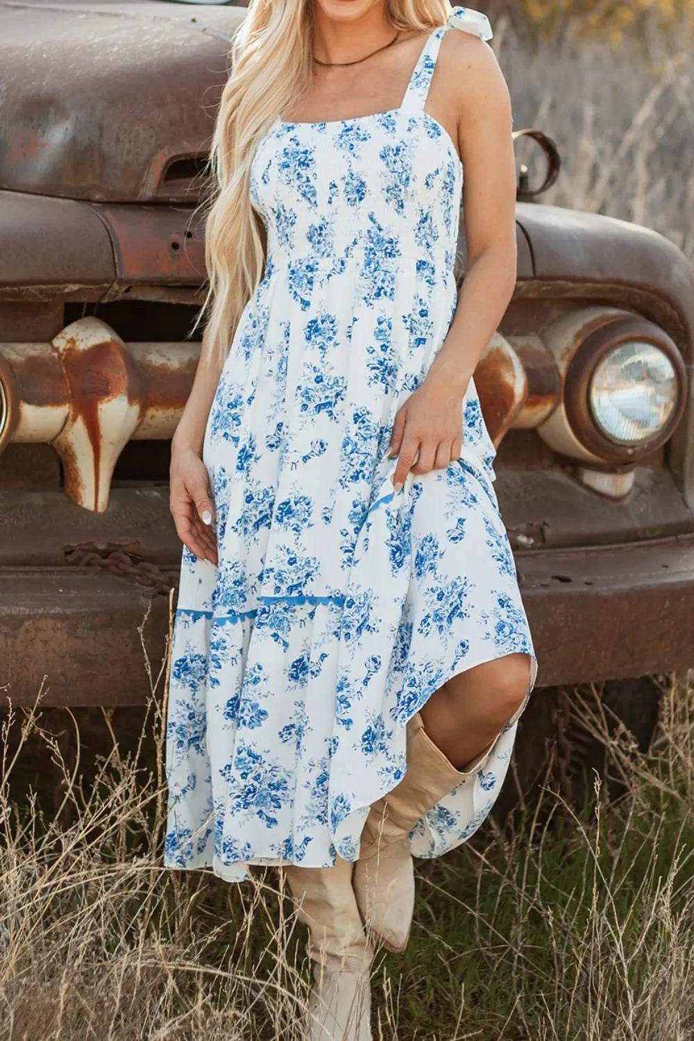 Printed Tie Shoulder Dress Trendsi 449a3b4e-c990-414f-98b4-5320750d5d60-Max-Origin