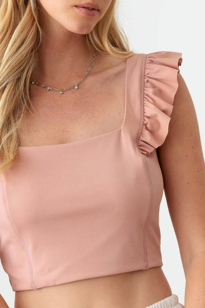Le Lis Ruffled Cap Sleeve Square Neck Crop Top Trendsi 449e18c6-fe0c-4878-8fd9-e52ddc5254dc-Max