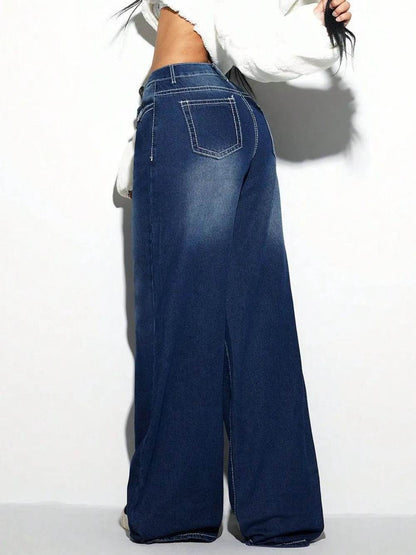 Cross Wide Leg Jeans Trendsi 44cbf7b8-3fc2-4a9e-82db-16603bcad1b0-Max