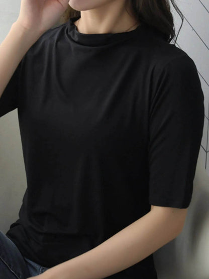 Solid Color Short Sleeve T-Shirt Trendsi 44cf7e6d-a051-45cf-a299-34eaecfbed14-Max-Origin