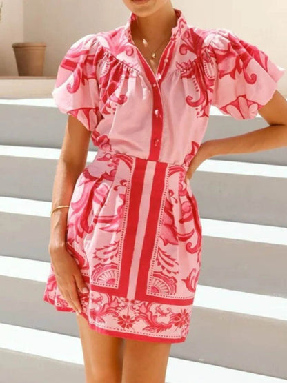 Printed Puff Sleeve Top and Skirt Set Trendsi 4532fcf4-d530-427a-aa77-3cb34bbb7028-Max-Origin