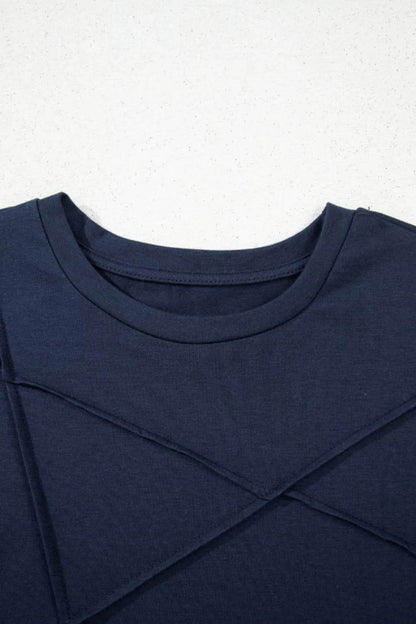 Solid Color Round Neck T Shirt Trendsi 454d8170-bda8-4dd9-8812-609a5a158d21-Max-Origin
