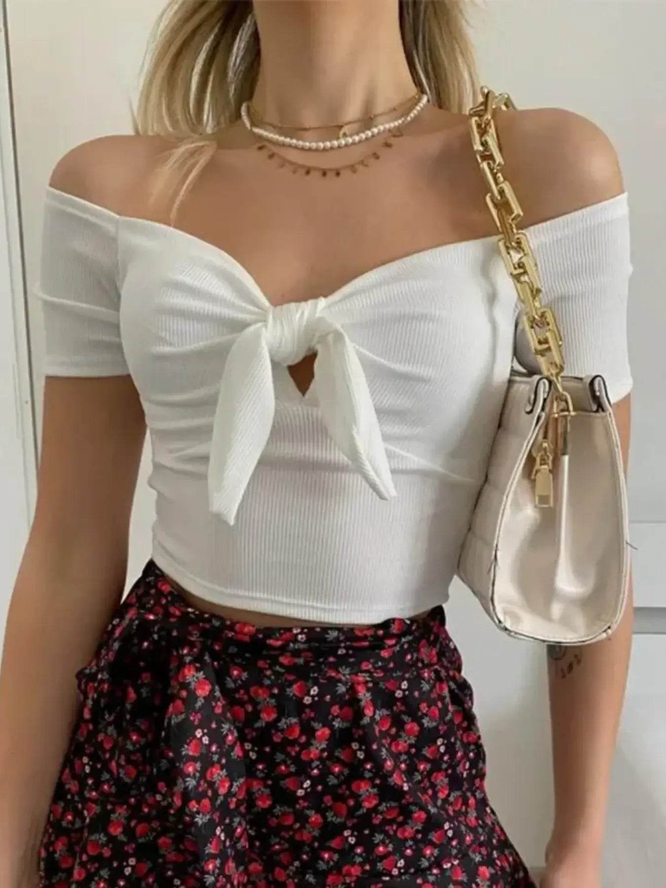 Off-Shoulder Bow-Tie Crop Top Trendsi 4575c0a233b642d58d862a9969053f0c-Max-Origin