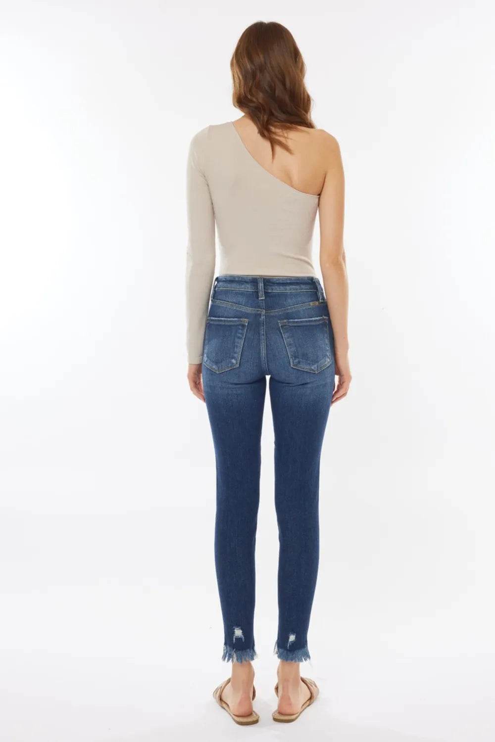 Kancan Raw Hem High Waist Cropped Jeans Trendsi 45a0be41-2b12-4168-bd94-b2312c37ed91-Max