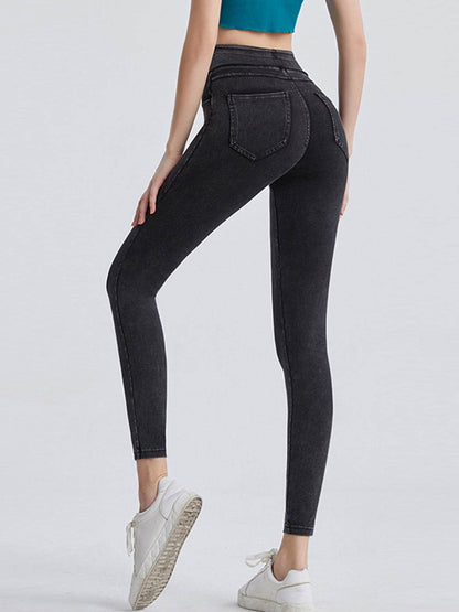 Wide Waistband Sports Leggings Trendsi 45b958c0dc38409c904fd98251ff6b23-Max