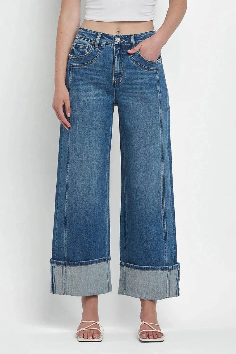 Straight Leg Jeans with Pockets Medium Trendsi 45f7cef2-a8e2-419f-949c-208a87df9336-Max