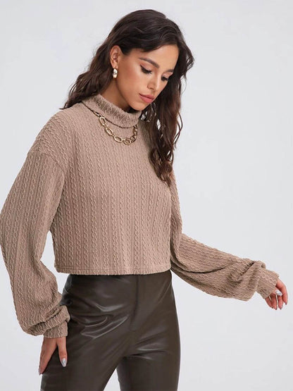 Turtleneck Long Sleeve Top Trendsi 4617702abe0347a8a353b9912c45069a-Max