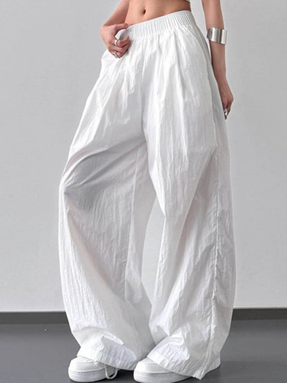 Wide Leg Elastic Waist Pants White Trendsi 461890f4-405e-4d41-b30f-c75e63297159-Max-Origin