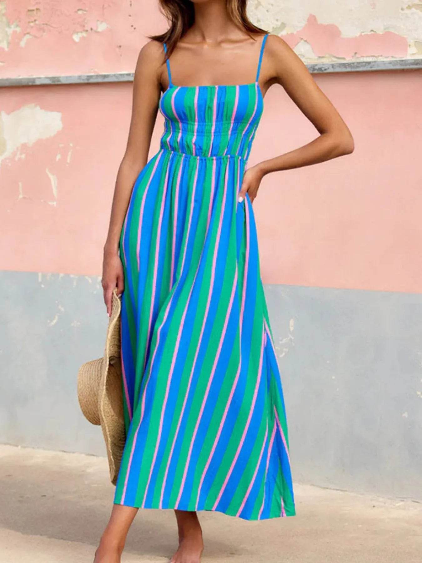 Striped Spaghetti Strap Summer Maxi Dress Trendsi 46493516-9b37-4442-be45-f02e1b785984-Max-Origin
