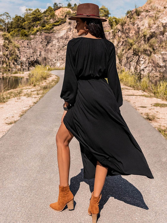 Long Sleeve Round Neck Dress Trendsi 4652b01766ae48debea11f1fa6244803-Max