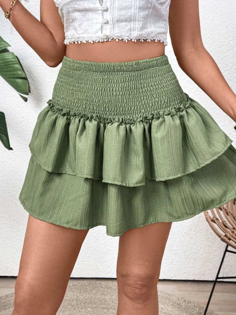 Perfee Layered Smocked Mini Skirt Trendsi 465ad54c-28af-484a-8000-e5e5d30eb717-Max