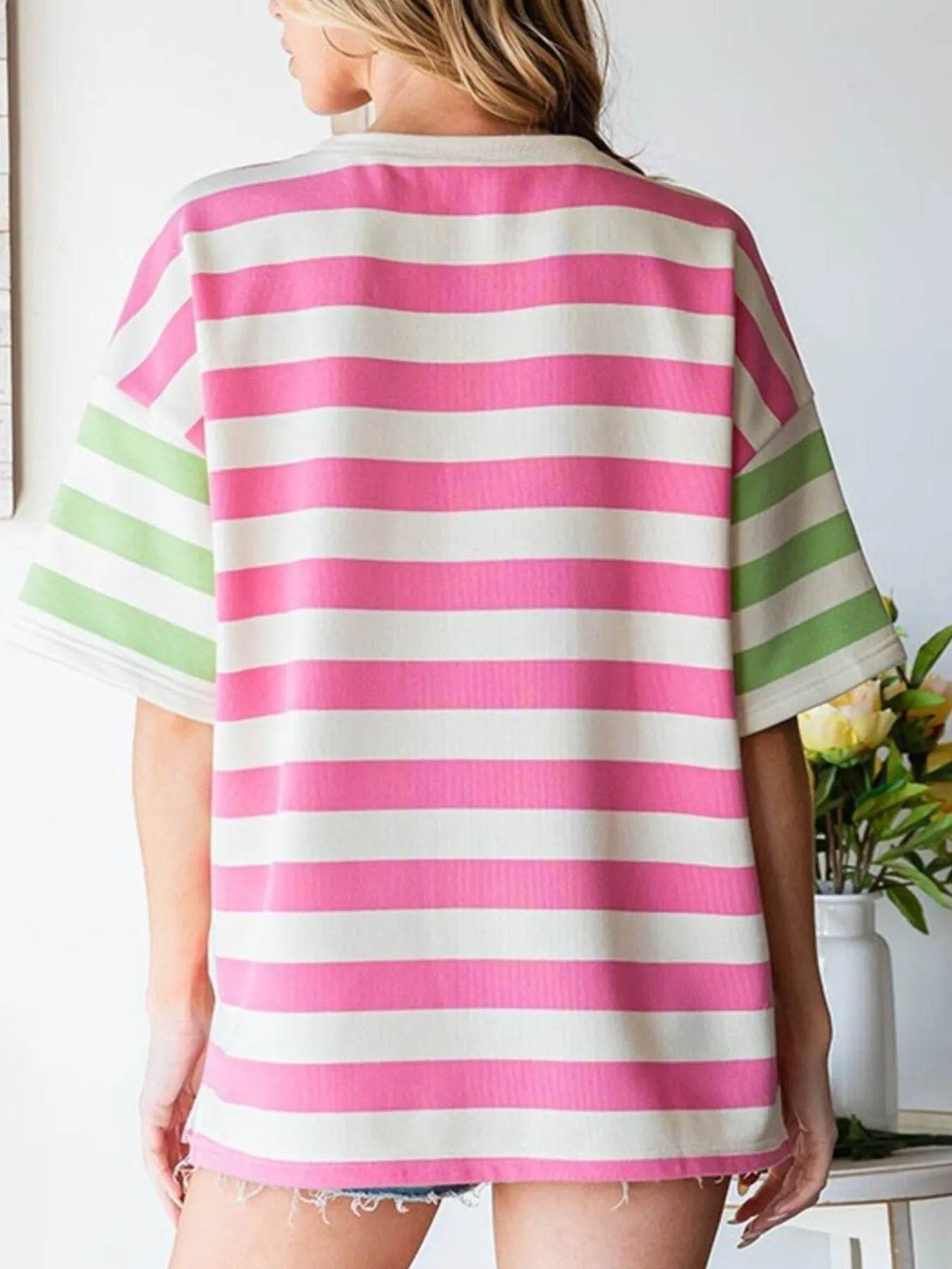 Striped Oversized Short Sleeve T-Shirt Trendsi 465c7154-08f1-4ef9-9364-abf25d0a9598-Max-Origin