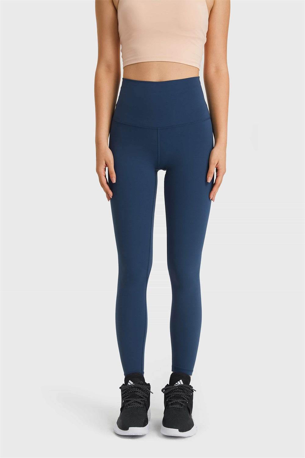 Millennia Ultra Soft High Waist Leggings Navy Trendsi 465fd55856eb43b393102afa027ad79b-Max