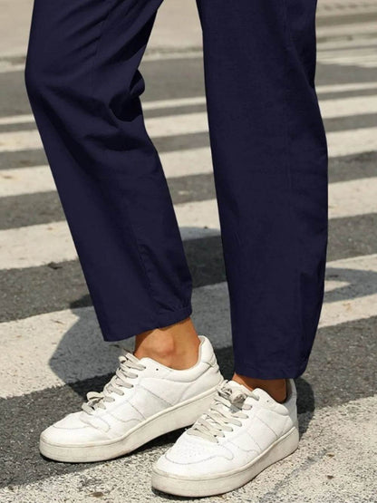 Elastic Waist Tapered Pants Trendsi 46686d7b-49ef-47ad-9b06-0bf619696bf2-Max