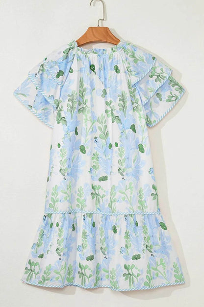 Floral Contrast Edge Layered Short Sleeve Mini Dress Trendsi 466e44f4-6e08-408d-b1e9-44eb279aa484-Max-Origin