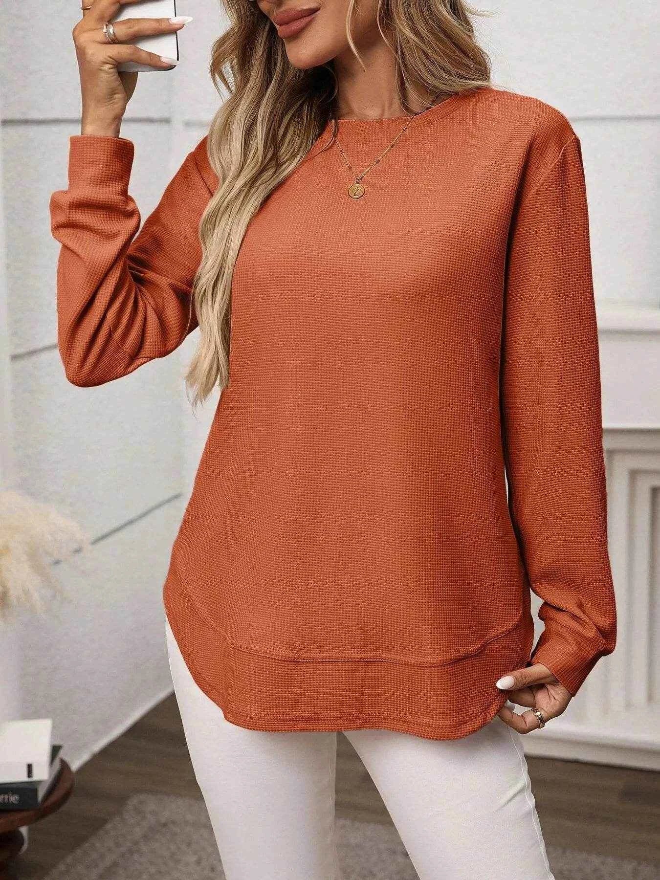 Long Sleeve Round Neck T-Shirt Trendsi 467e2e58f8254279b2888e940c2a27b6-Max-Origin