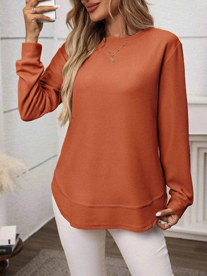 Long Sleeve Round Neck T-Shirt Trendsi 467e2e58f8254279b2888e940c2a27b6-Max-Origin