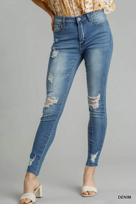 Umgee Distressed Skinny Jeans with Edge Detail DENIM Trendsi 469530e0-a04f-4461-89f5-7f3827a4c609-Max-Origin