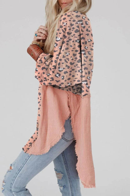 Textured Leopard Dropped Shoulder Blouse Trendsi 46e42233-d5eb-4e35-8d42-56cb7224c35a-Max