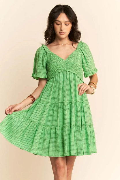 Davi & Dani Jacquard Checker Smocking Tiered Dress Trendsi 46f39b76-fc8c-43c3-a268-33f13a1bc706-Max-Origin